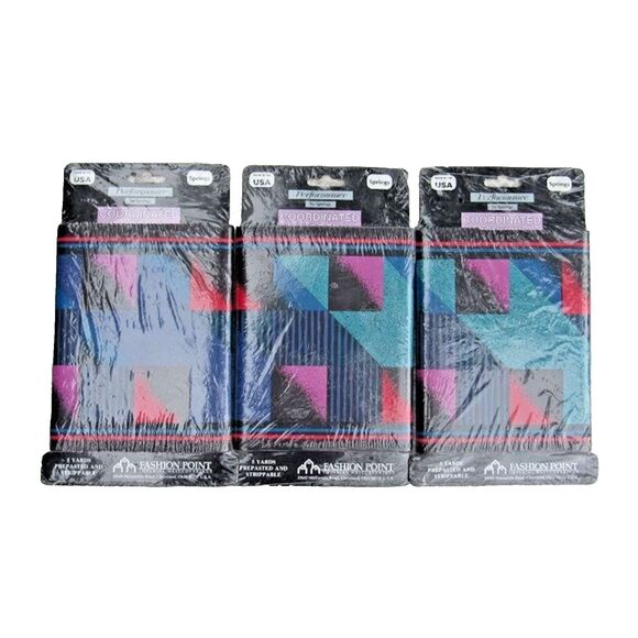 80s Wallpaper Border Performance by Springs Coordinated Borders USA 3-Pack - Picture 1 of 13